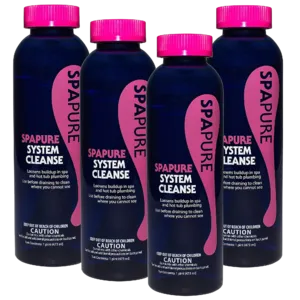 SpaPure System Cleanse Pipe and Water Treatment for Spas, 1 Pint Each (Pack of 4)