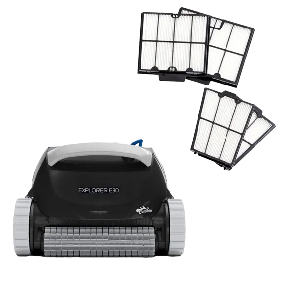 Dolphin Explorer E30 WiFi Robotic Pool Cleaner with Ultra Fine Filters by Maytronics