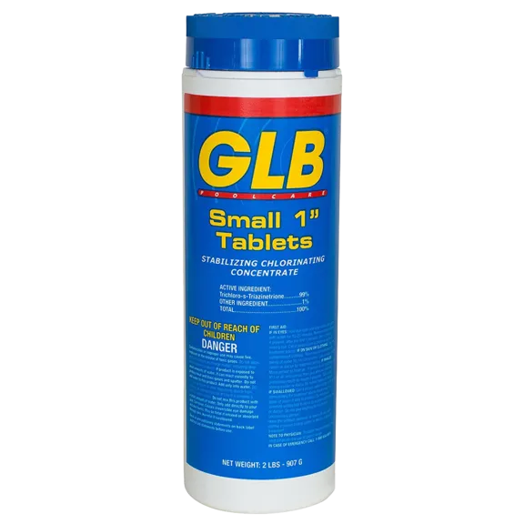 GLB 1" Small Chlorine Tablets for Pools, 2lb.