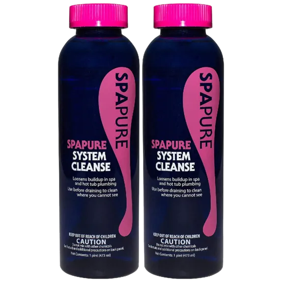 SpaPure System Cleanse Pipe and Water Treatment for Spas, 1 Pint Each (Pack of 2)