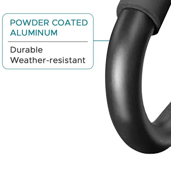 Puri Tech Undermount 2-Inch Spa Handrail with Safety Foam, Suitable for Indoor/Outdoor Use, Rust-Free - Black
