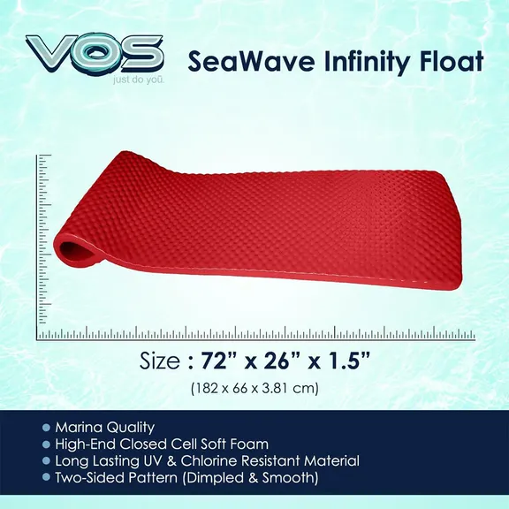 VOS Infinity Lounger Premium Extreme Water Float, Red
