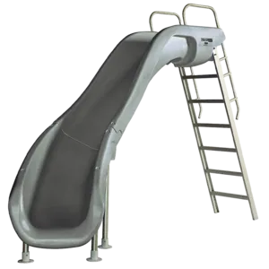 S.R. Smith Rogue2 Left Curve Gray 8' Pool Slide for Swimming Pools