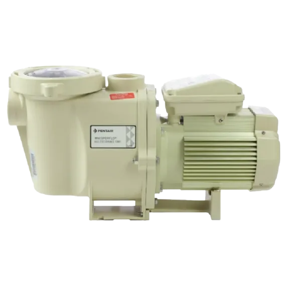 Pentair SuperFlo High Performance Pump, 115/230V, 1.5 or 2 inch plumbing, with upgraded Enclosed Fan-Cooled (TEFC) motor - 1HP