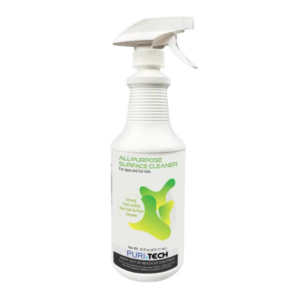 Puri Tech Spa All-Purpose Surface Cleaner for Spas and Hot Tubs, Fast Acting Dirt and Grime Remover 32oz