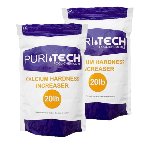 Puri Tech 40lbs Granular Calcium Hardness Increaser for Swimming Pools - 2 Packs of 20lb Bags