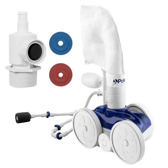 Polaris Vac-Sweep 280 Pressure Side Pool Cleaner with Universal Wall Fitting Connector Assembly Replacement
