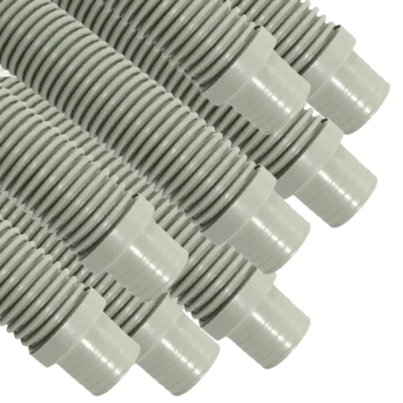 Puri Tech Universal Suction Hose for Swimming Pool Cleaner 1.5-inch x 4-feet, Light Grey (Pack of 8)