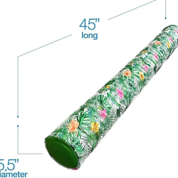 VOS Mega Foam Wavy Pool Noodle, Hawaiian Flower Print