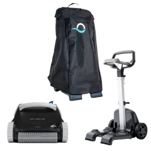 Dolphin Explorer E30 Automatic Robotic Pool Cleaner with WiFi, Caddy, and Cover