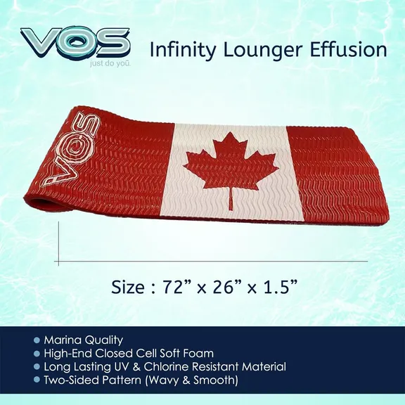 VOS Infinity Lounger Effusion Float, Maple Leaf