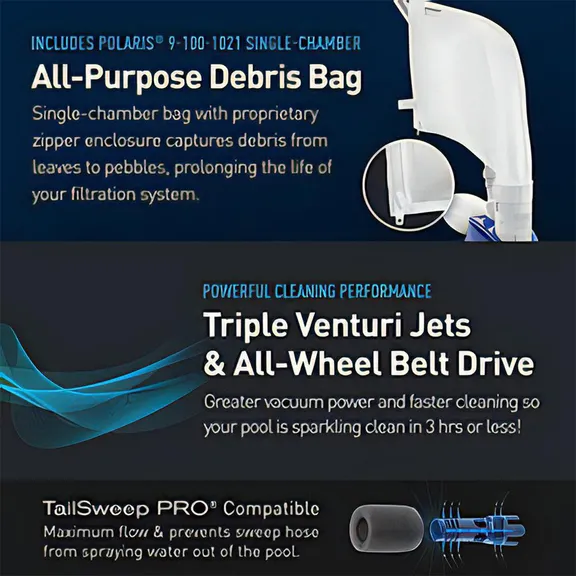 Polaris 360 F1 Automatic Pressure Pool Cleaner New in Box w/ Hose and Valve