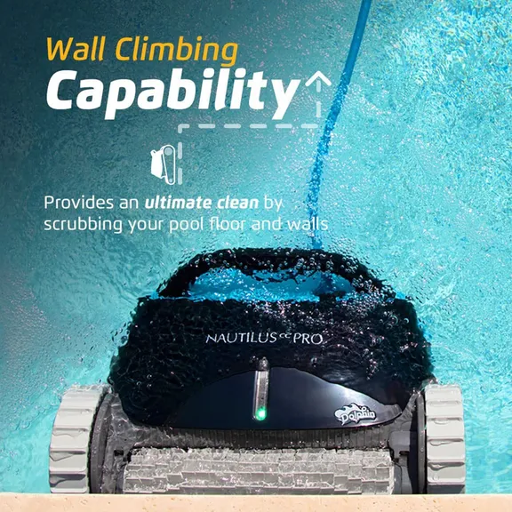 Dolphin Nautilus Pro Wi-Fi Controlled Robotic Pool Vacuum Cleaner with Caddy