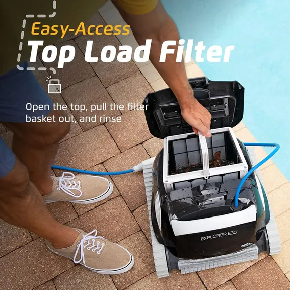 Dolphin Explorer E30 WiFi Automatic Robotic Pool Cleaner With Universal Caddy