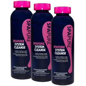 SpaPure System Cleanse Pipe and Water Treatment for Spas, 1 Pint Each (Pack of 3)