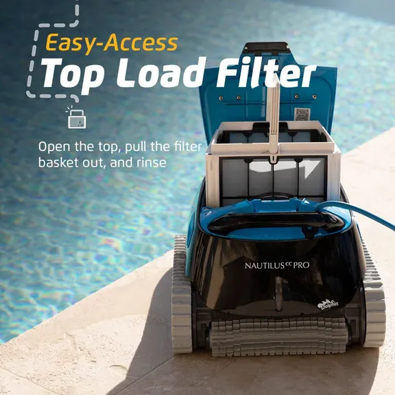 Dolphin Nautilus CC Pro Wi-Fi Controlled Robotic Pool Cleaner with Caddy