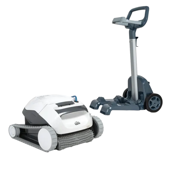 Dolphin E10 Universal Robotic Pool Vacuum Cleaner with Caddy
