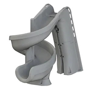 S.R. Smith Helix2 Solid Gray Twist Swimming Pool Slide