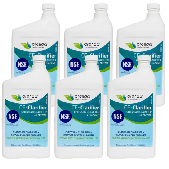 Orenda CE 6-Pack Chitosan Plus Enzyme Natural Swimming Pool Clarifier Cleaner