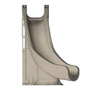 Global Pool Products Tidal Wave Inground Swimming Pool Water Slide Deck Mounted, Left Curve Turn Sand