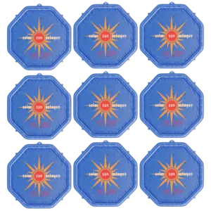 Solar Sun Rings Octagonal UV Resistant Octagonal Solar Heating Blanket for Swimming Pools, Hot Tubs and Spas (Pack of 9)