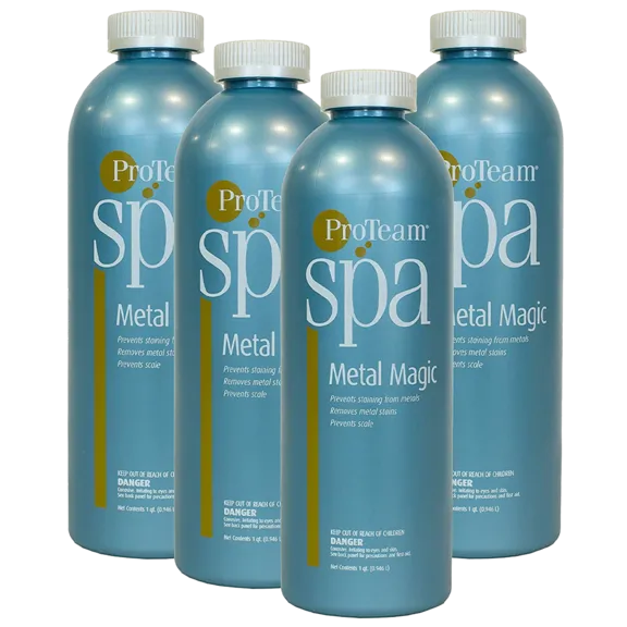 ProTeam Spa Metal Magic - Pack of 4, 1-Quart Bottles