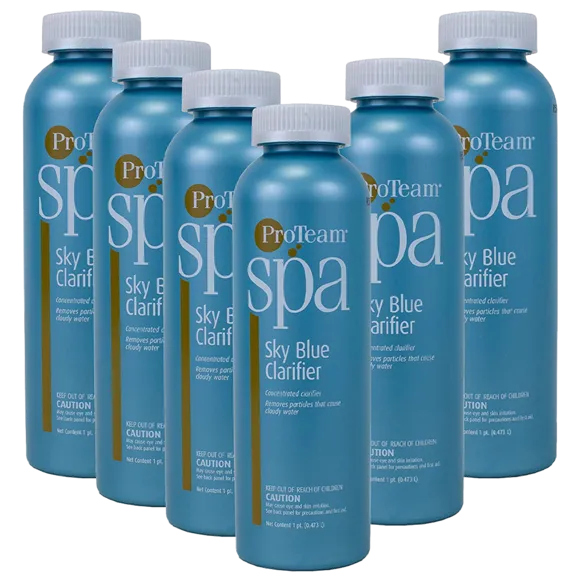 ProTeam Sky Blue Swimming Pool Water Clarifier, 1 Pint (Pack of 6)