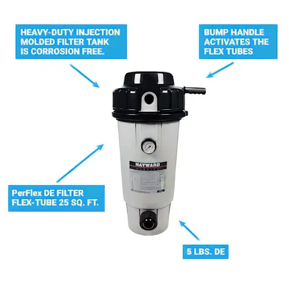 Hayward Perflex D.E. Swimming Pool Filter with Clamp - Model W3EC50AC