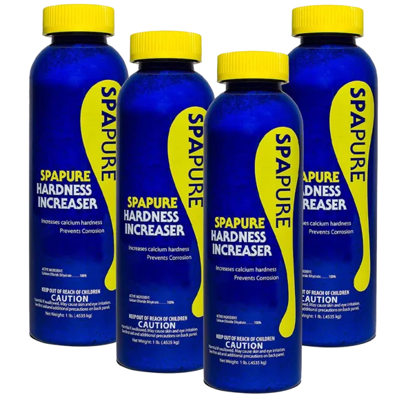 SpaPure 16oz Calcium Hardness Increaser for Spas and Hot Tubs, Pack of 4