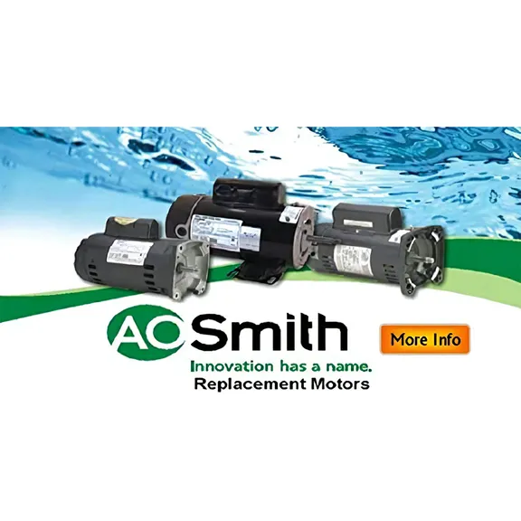 Century A.O. Smith B2852 Square Flange Pool and Spa Pump Motor, 3/4 HP, 4.0/8.0A, 115/230V Up-Rated