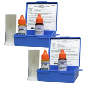 Taylor Technologies Salt Pool and Spa Argentometric Chloride Drop Test Kit, 2-Pack, .75 oz Bottles
