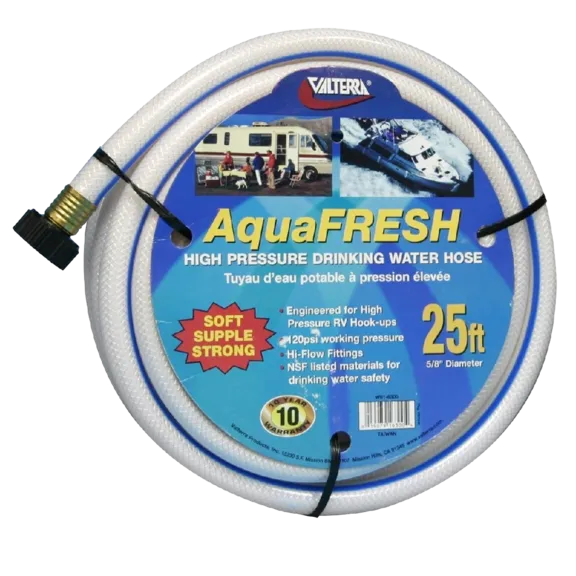 Valterra AquaFRESH Durable Water Hose, 5/8" x 25"