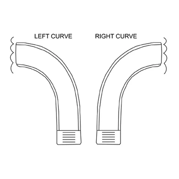 S.R. Smith Rogue2 Left Curve Gray 8' Pool Slide for Swimming Pools