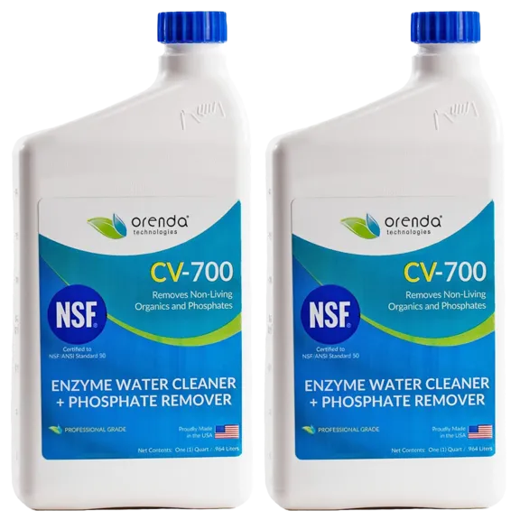 Orenda CV-700 Catalytic Enzyme Pool Water Cleaner and Phosphate Remover 1 Quart (Pack of 2)