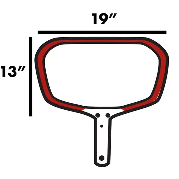 Primal Accessories Commercial Grade Leaf Rake, 19 inch, with 13 inch Black Stiff Nylon Net