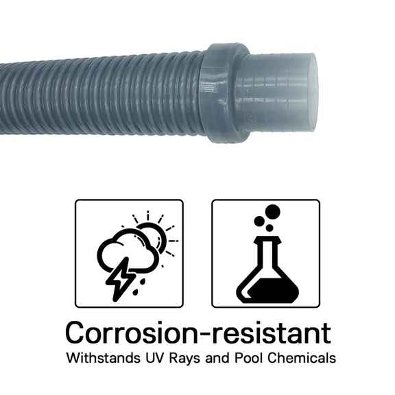 Puri Tech AquaBug Translucent Blue Pool Vacuum Hose, 1.5 inch x 4 feet (Pack of 6)