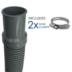 Puri Tech Heavy Duty Above Ground Pool Filter Hose with Clamps, 1.5 Inch x 6 ft