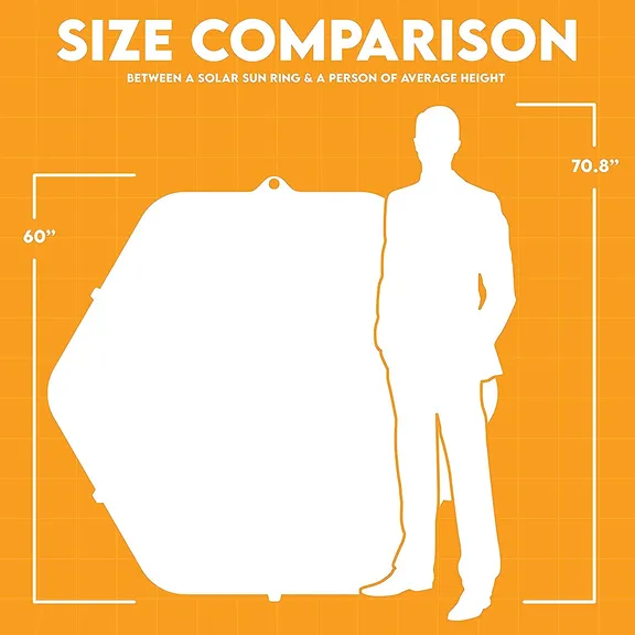 Solar Sun Rings Octagonal UV Resistant Octagonal Solar Heating Blanket for Swimming Pools, Hot Tubs and Spas (Pack of 6)