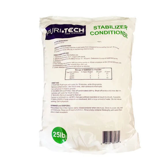 Puri Tech 50 lbs UV Protection Pool and Spa Stabilizer Conditioner - Cyanuric Acid Enhances Chlorine Effectiveness