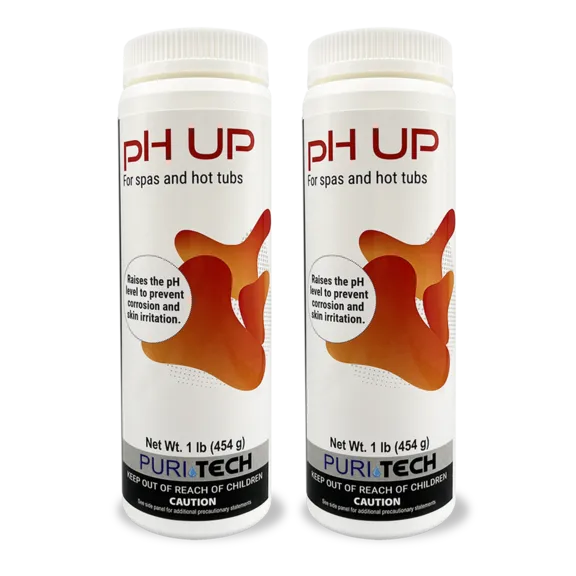 Puri Tech Spa 2 Pack pH Up - Raises pH and Total Alkalinity for Increased Sanitizer Effectiveness in Hot Tubs, 1lb Each