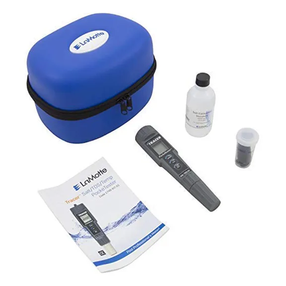 Lamotte TRACER Salt, TDS and Temperature between 32.0°F-149°F PockeTester Kit - Measuring 0-9999 ppm Includes Carrying Case