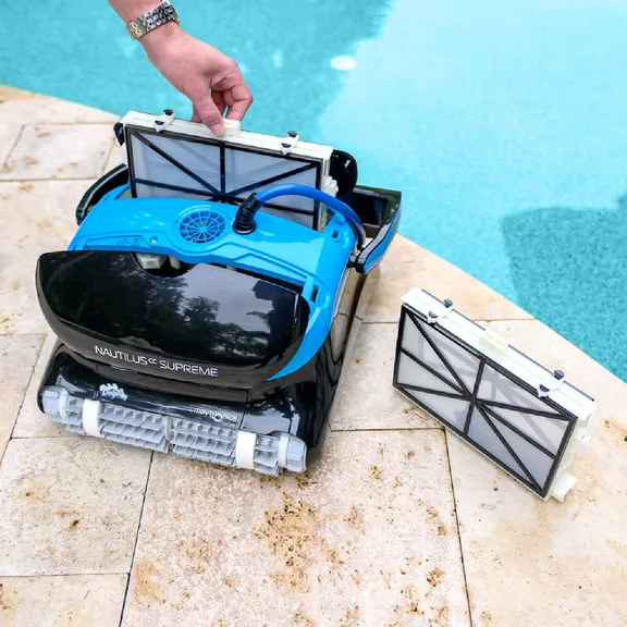 Dolphin Nautilus Supreme Robotic Pool Cleaner with Caddy and Wi-Fi Connectivity