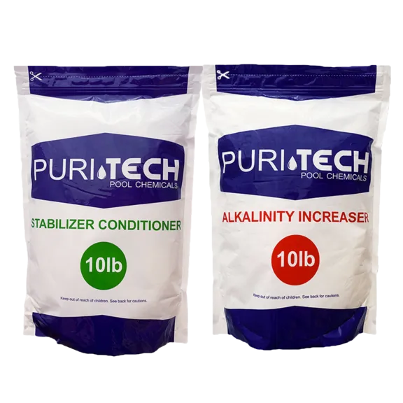 Puri Tech Chemicals Alkalinity Increaser and Stabilizer Kit, 10 lb Each