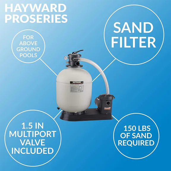 Hayward ProSeries, Sand Filter, Above-Ground Pools 18" with 1HP