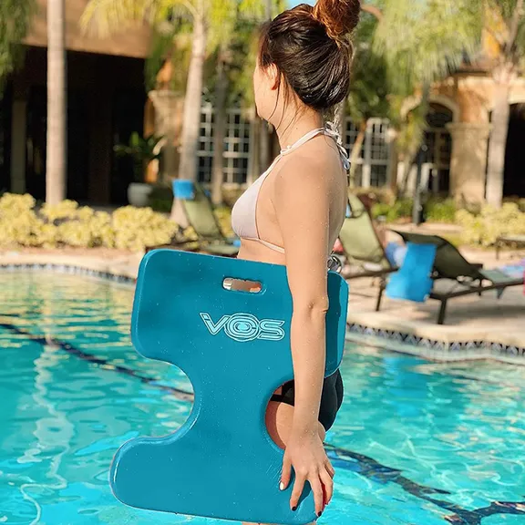 VOS Oasis Premium Water Solid Saddle Floats, Aqua Blue, 2-Pack