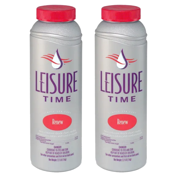 Leisure Time Renew Granular Non-Chlorine Shock for Spas, 2.2lb (Pack of 2)