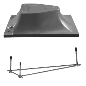 Global Pool Products 3 Bolt Base Replacement Stand - with Jig for 8' Diving Board Inground Swimming Pool - Gray GPP-DB-3B8-G