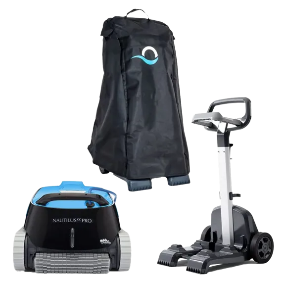 Dolphin Nautilus CC Pro Wi-Fi Controlled Robotic Pool Cleaner with Caddy