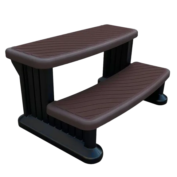 Puri Tech 100 Series Universal Outdoor Steps No Slip Grip Support, Espresso and Balck
