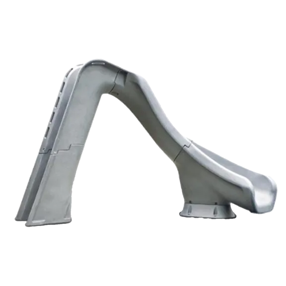 Typhoon Right Curve Pool Slide in Gray Granite by S.R. Smith